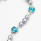 PIECES OF OCEAN AND SILVER PEARL BRACELET - Disco Eros Finos -Handmade jewelry pearls crystal gems rings and chains (Pacific)