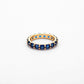 DELILAH ETERNITY RING - Disco Eros Finos -Handmade jewelry pearls crystal gems rings and chains (blue)