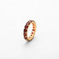 DELILAH ETERNITY RING - Disco Eros Finos -Handmade jewelry pearls crystal gems rings and chains (red)