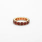 DELILAH ETERNITY RING - Disco Eros Finos -Handmade jewelry pearls crystal gems rings and chains (red)