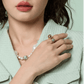 DOUBLE DISCO OPEN RING - Disco Eros Finos -Handmade jewelry pearls crystal gems rings and chains