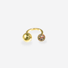 DOUBLE DISCO OPEN RING - Disco Eros Finos -Handmade jewelry pearls crystal gems rings and chains (multicolor)