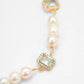 GEMS AND PEARLS SIGNATURE BRADED BRACELET - Disco Eros Finos -Handmade jewelry pearls crystal gems rings and chains (blue)