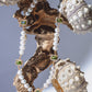 GEMS AND PEARLS SIGNATURE BRADED NECKLACE - Disco Eros Finos -Handmade jewelry pearls crystal gems rings and chains (matcha)