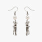 Hugging Under The Pearl Disco Ball Earrings - Disco Eros Finos -Handmade jewelry pearls crystal gems rings and chains