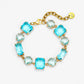 JAMMING JAMMING CRYSTAL BRACELET - Disco Eros Finos -Handmade jewelry pearls crystal gems rings and chains (blue)