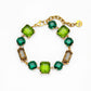 JAMMING JAMMING CRYSTAL BRACELET - Disco Eros Finos -Handmade jewelry pearls crystal gems rings and chains (matcha)