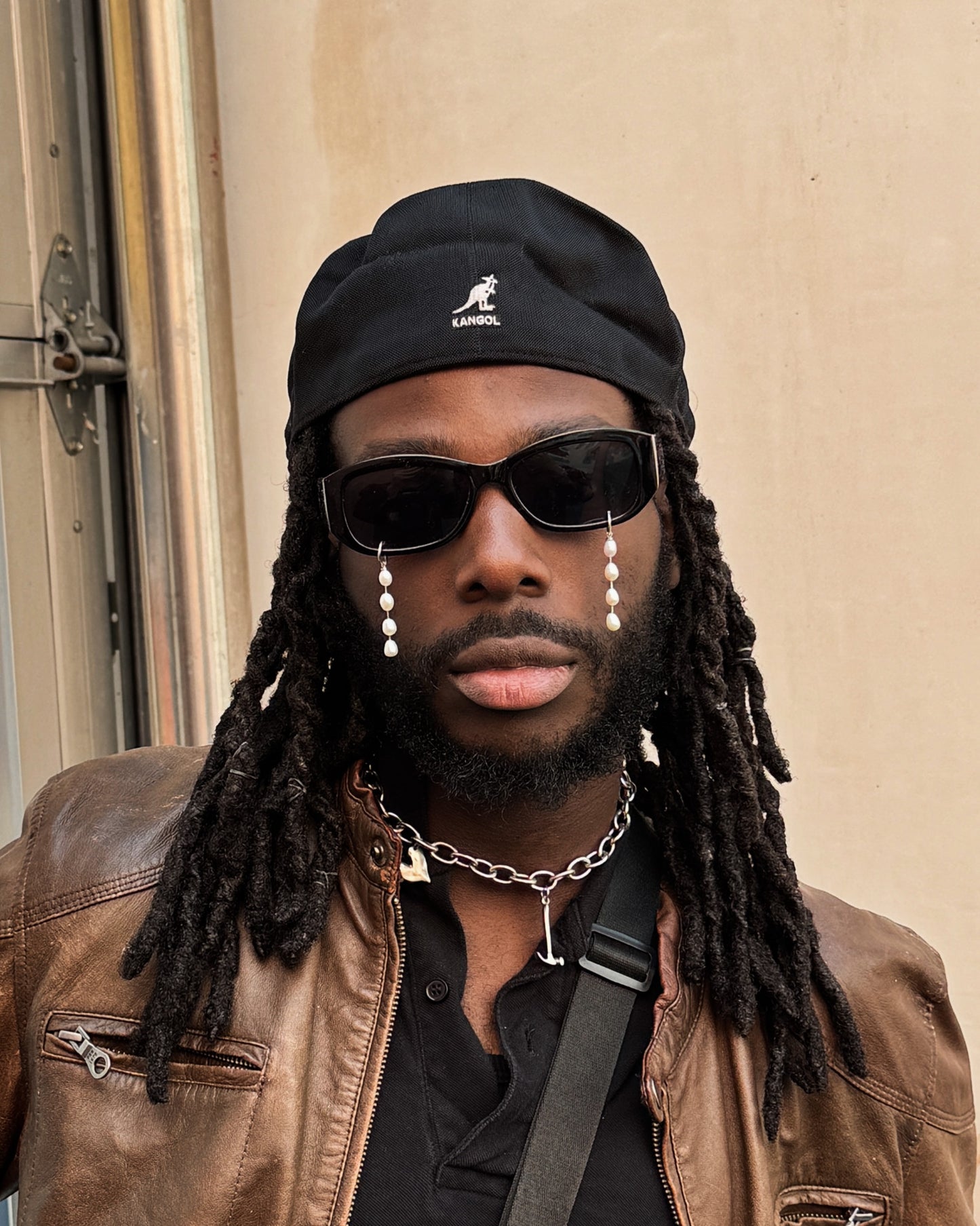 Pearl Tearfall Sunglasses - jet-black sunglasses with droplet freshwater pearls - by Disco Eros Finos aka DEF Jewelry