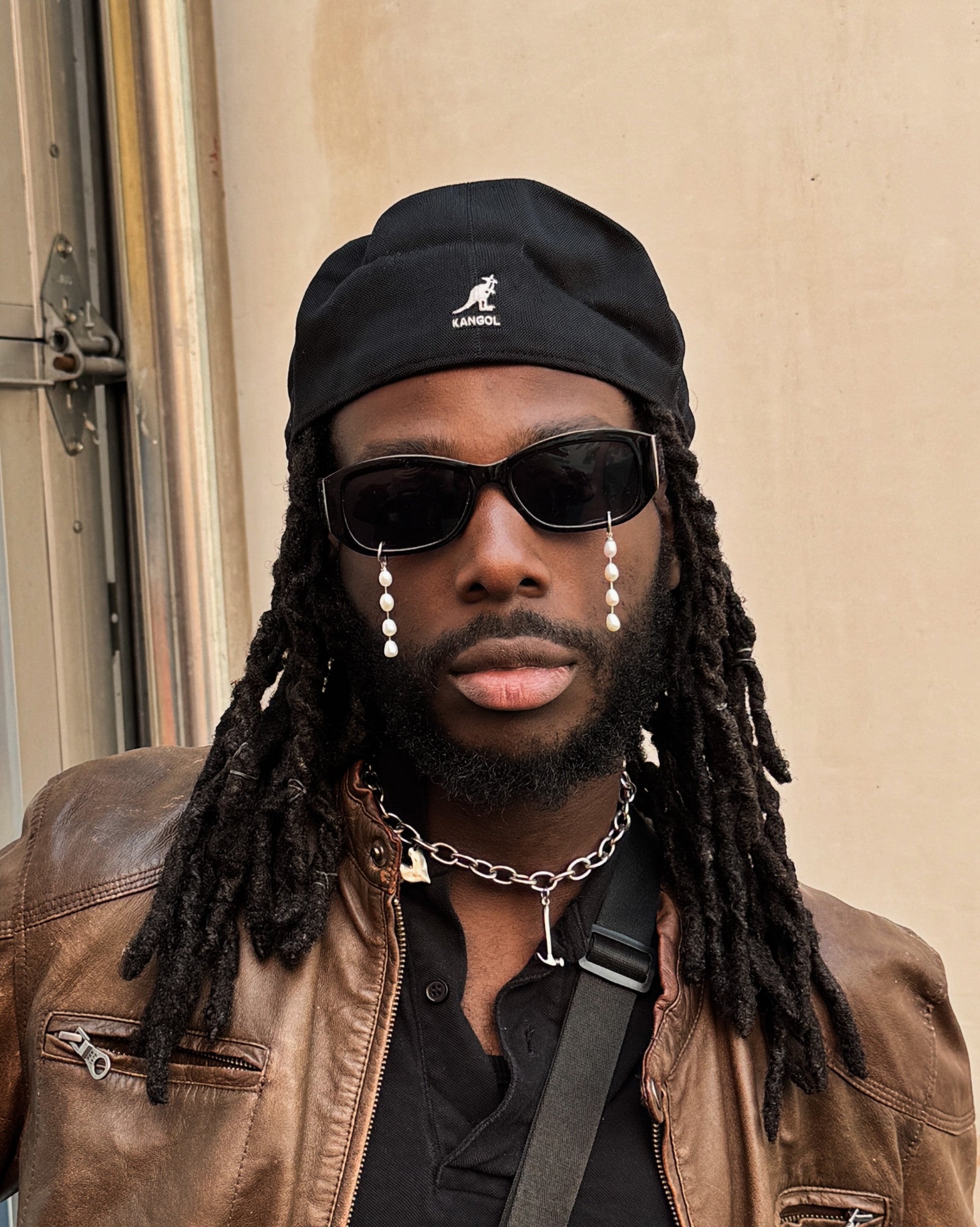 Pearl Tearfall Sunglasses - jet-black sunglasses with droplet freshwater pearls - by Disco Eros Finos aka DEF Jewelry