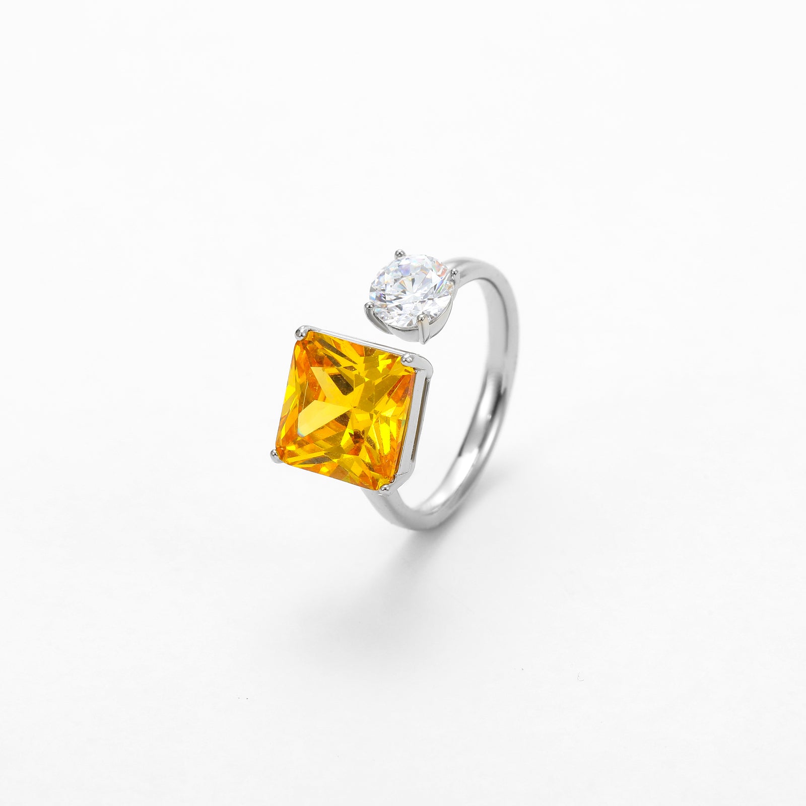 Prism Arc Open Ring by Disco Eros Finos - yellow & silver