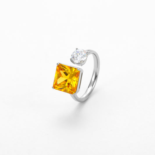 Prism Arc Open Ring by Disco Eros Finos - yellow & silver