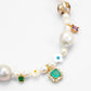 RHYTHM OF THE NIGHT PEARL AND GEM CHOKER - Disco Eros Finos -Handmade jewelry pearls crystal gems rings and chains