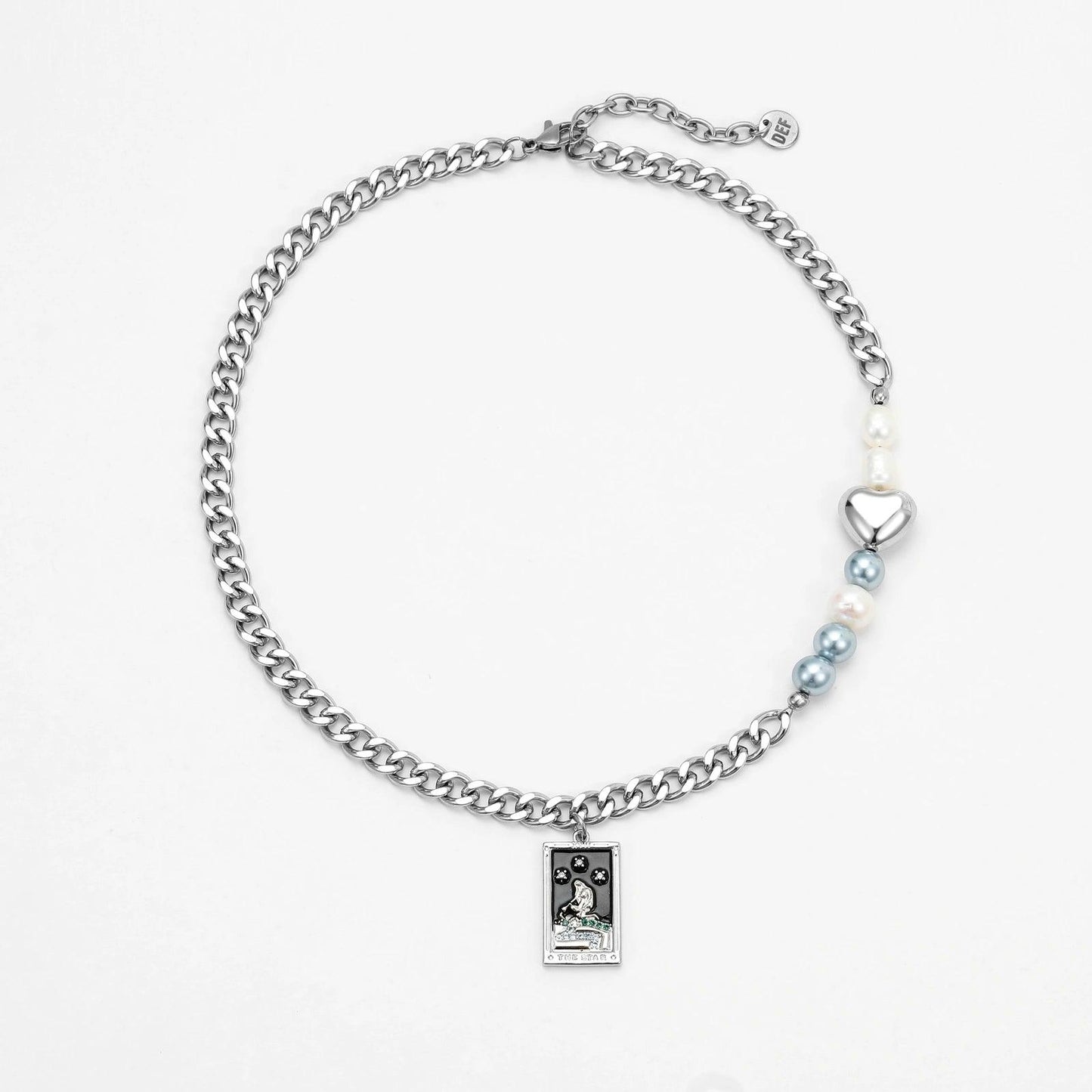 SHOOT FOR THE MOON, LAND AMONG THE STARS NECKLACE - Disco Eros Finos -Handmade jewelry pearls crystal gems rings and chains (Star)