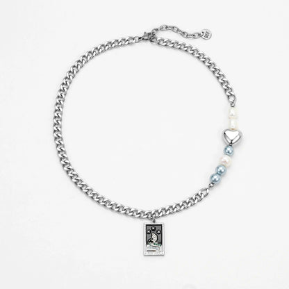 SHOOT FOR THE MOON, LAND AMONG THE STARS NECKLACE - Disco Eros Finos -Handmade jewelry pearls crystal gems rings and chains (Star)