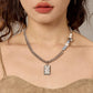 SHOOT FOR THE MOON, LAND AMONG THE STARS NECKLACE - Disco Eros Finos -Handmade jewelry pearls crystal gems rings and chains (Moon)