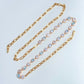 Sparkling Water Lillies Multi Gems All-Ways Body Chain - Disco Eros Finos aka DEF Jewelry - Eternity necklace Fashion accessary (blue)