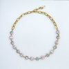 Sparkling Water Lillies multi gems choker Necklace - Disco Eros Finos aka DEF Jewelry - Eternity necklace (blue)
