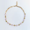 Sparkling Water Lillies multi gems choker Necklace - Disco Eros Finos aka DEF Jewelry - Eternity necklace (green)