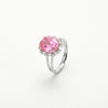 Sparkling Water Lillies Ring - Disco Eros Finos aka DEF Jewelry - Eternity crystal ring Fashion accessary (pink)
