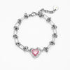 TRAPPED LOVE - THE THORNS BRACELET - Disco Eros Finos -Handmade jewelry pearls crystal gems rings and chains (pink)