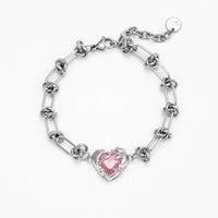 TRAPPED LOVE - THE THORNS BRACELET - Disco Eros Finos -Handmade jewelry pearls crystal gems rings and chains (pink)