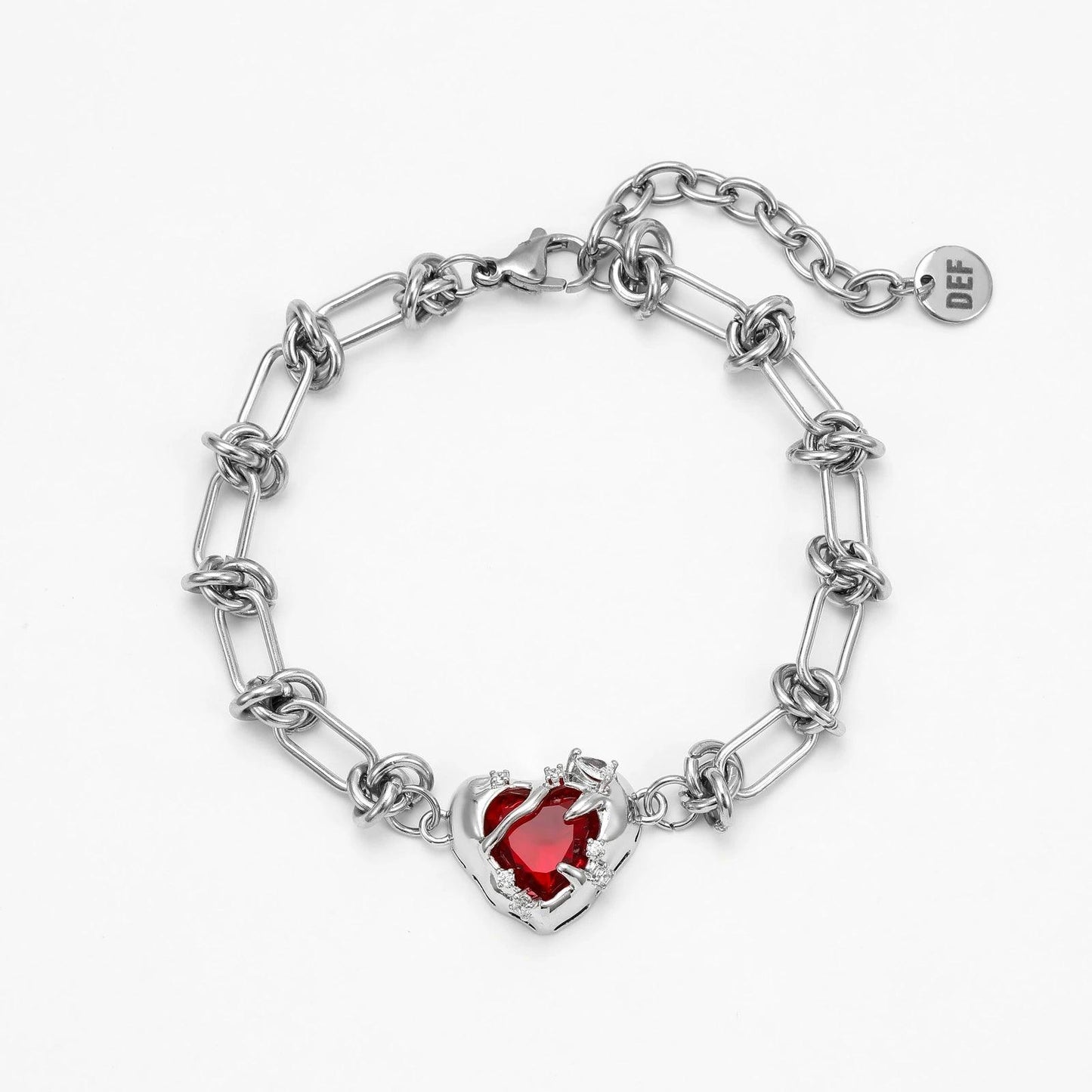 TRAPPED LOVE - THE THORNS BRACELET - Disco Eros Finos -Handmade jewelry pearls crystal gems rings and chains (red)