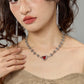 TRAPPED LOVE - THE THORNS CHOKER - Disco Eros Finos -Handmade jewelry pearls crystal gems rings and chains (red)