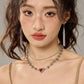 HOURGLASS DROP EARRINGS - Disco Eros Finos -Handmade jewelry pearls crystal gems rings and chains (red)