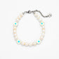 WILDFLOWERS ESSENTIAL PEARL BRACELET - Disco Eros Finos -Handmade jewelry pearls crystal gems rings and chains (blue)