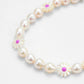 WILDFLOWERS ESSENTIAL PEARL BRACELET - Disco Eros Finos -Handmade jewelry pearls crystal gems rings and chains (purple)